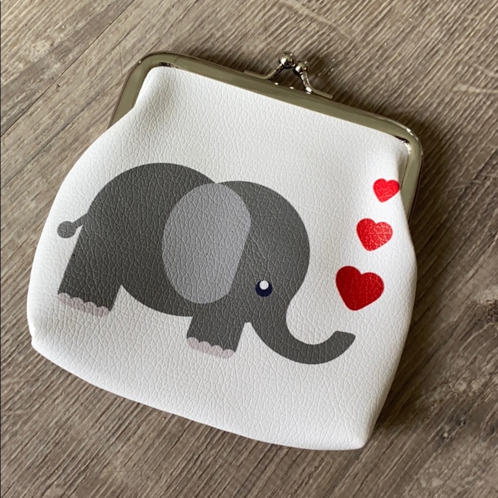 Elephant change purse wallet